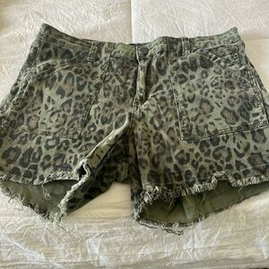 Kut - frayed cutoff shorts.